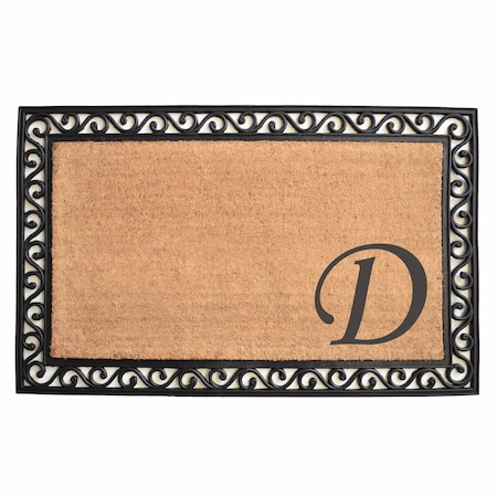 Monogram Door Mat, Coir, Black, Natural, 30 in W x 48 in L
